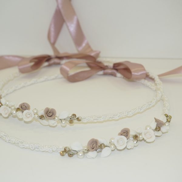 Porcelain wedding crowns Silea N404