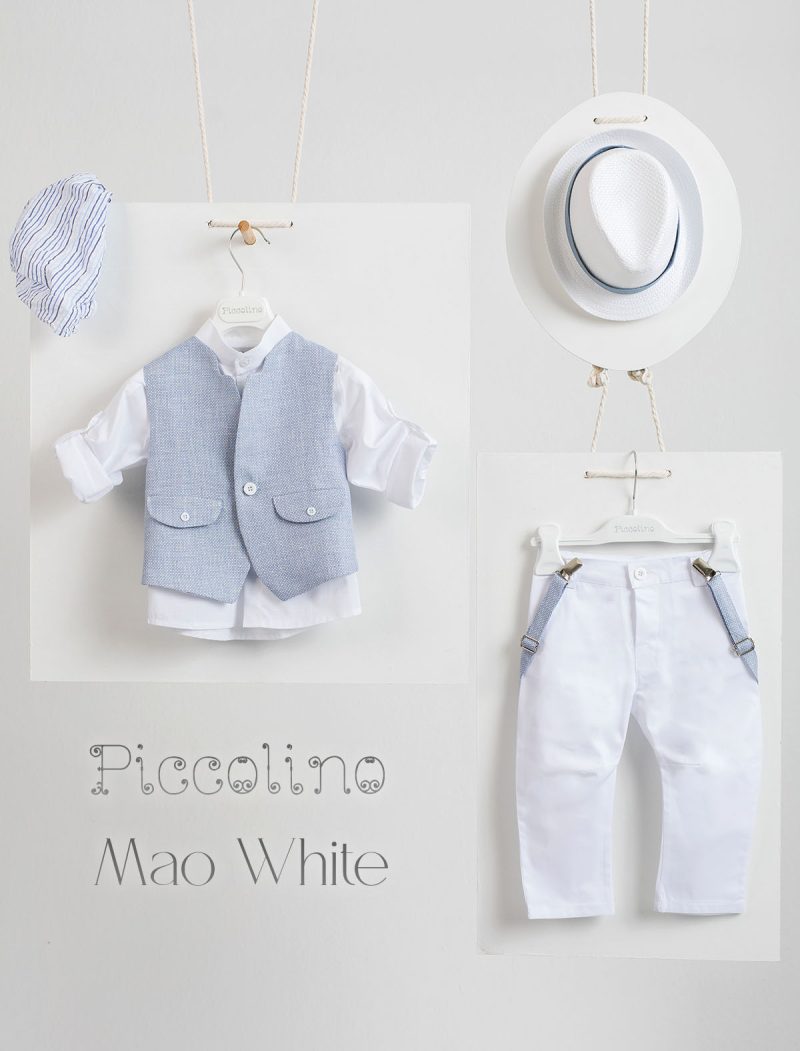 Βαπτιστικό κοστούμι Piccolino Mao σε χρώμα White