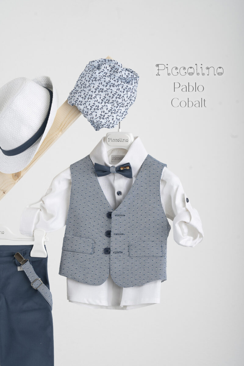 Βαπτιστικό κοστούμι Piccolino Pablo σε χρώμα Cobalt - Image 2
