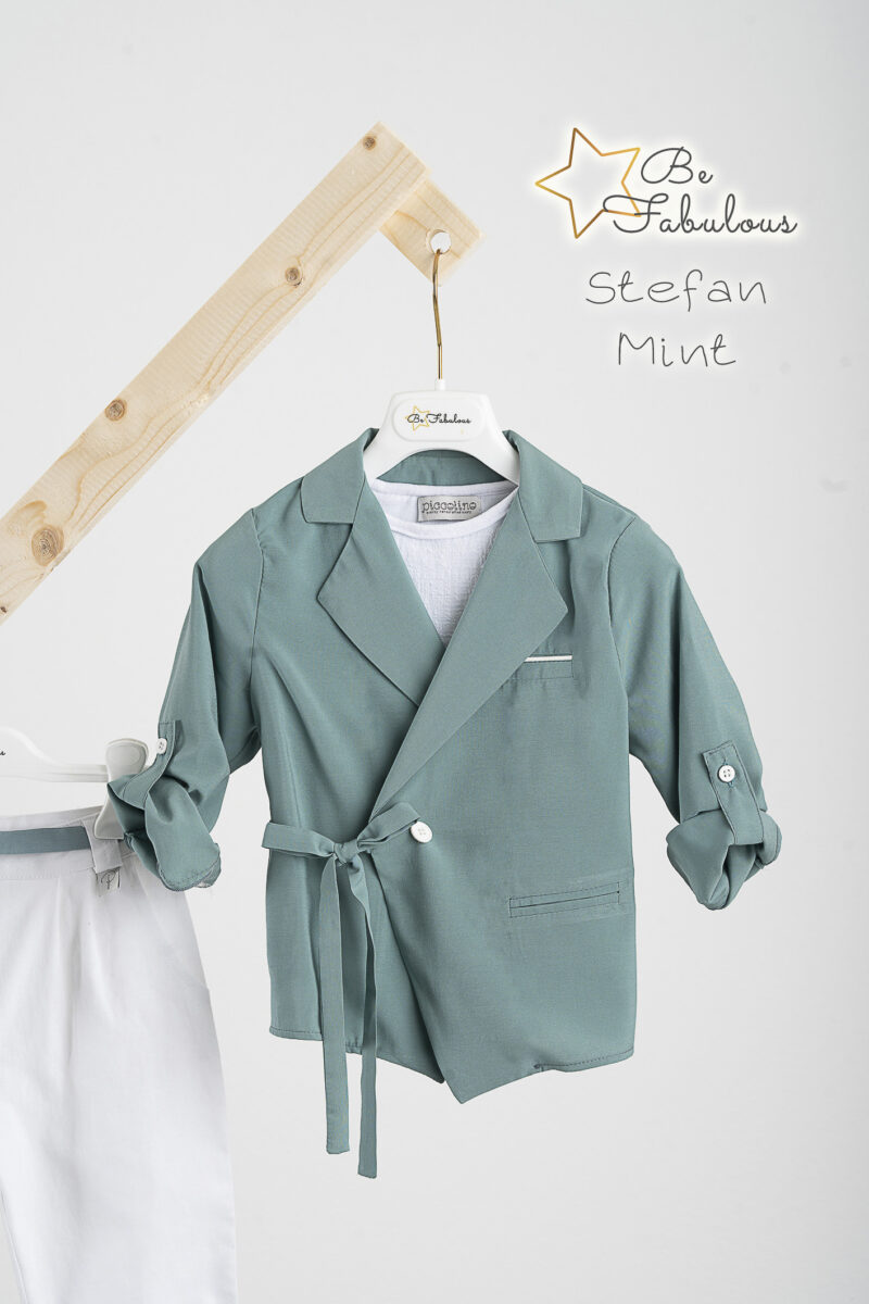 Κοστούμι  Piccolino Stefan σε χρώμα Mint - Image 2