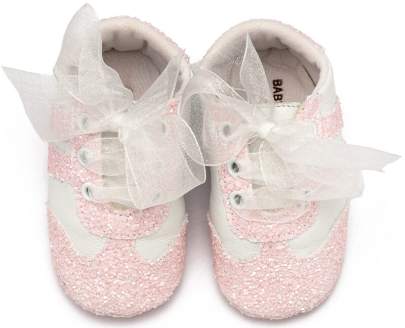 Δετά Sneakers Αγκαλιας με Κορδέλα Οργάντζα MI1653 Ροζ - Image 2