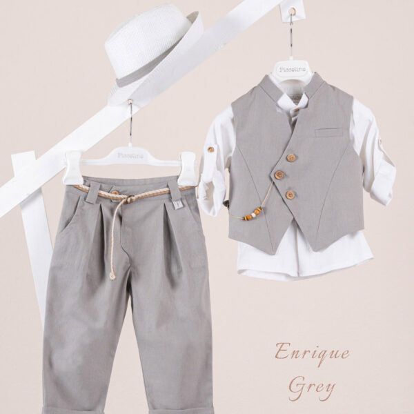 Βαπτιστικό κοστούμι Piccolino Enrique σε χρώμα Grey