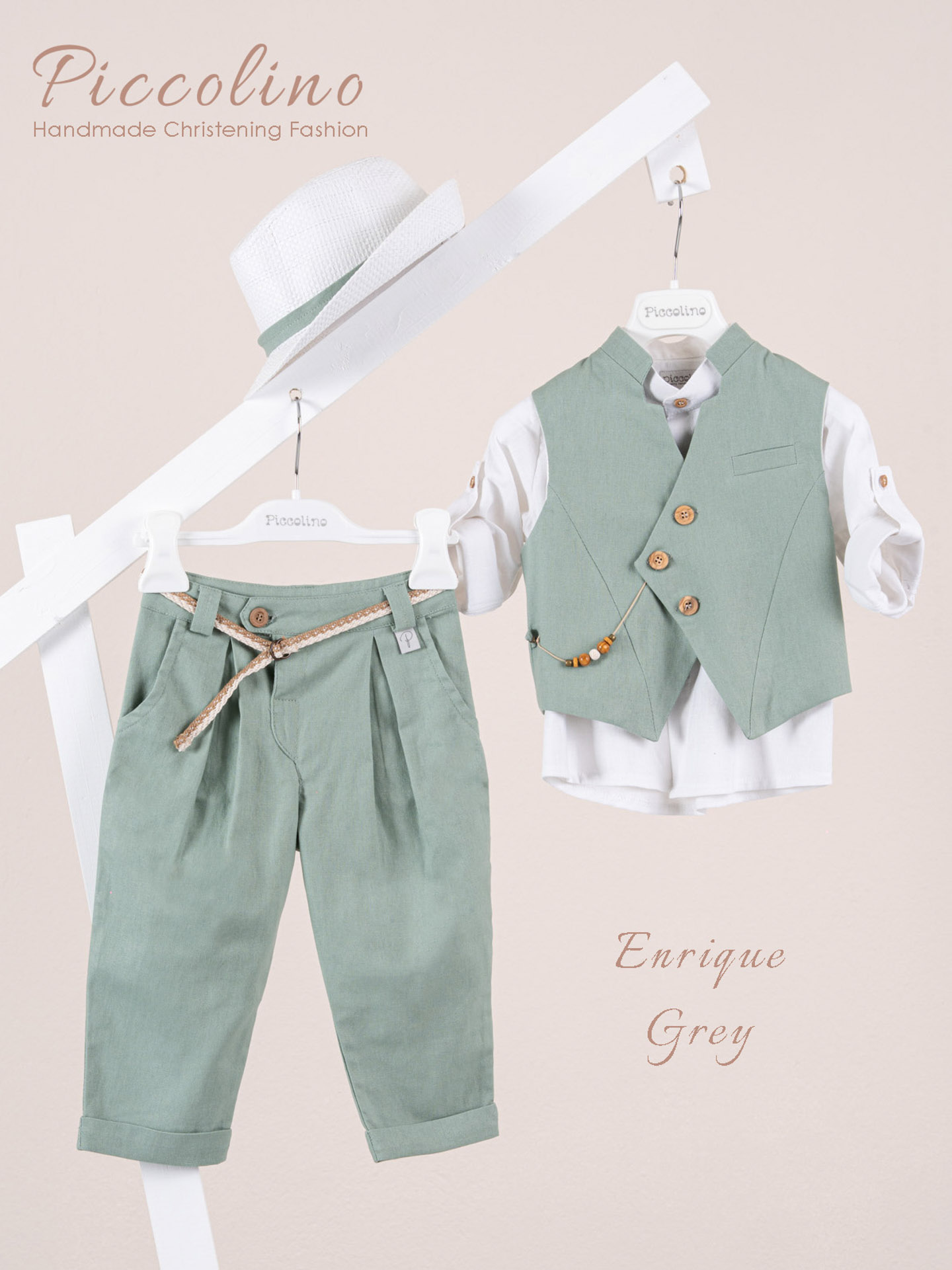 Βαπτιστικό κοστούμι Piccolino Enrique σε χρώμα Mint