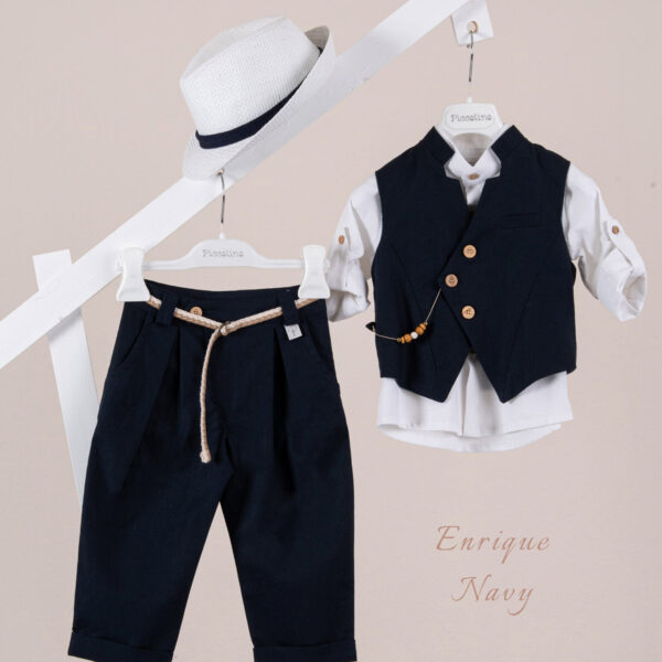 Βαπτιστικό κοστούμι Piccolino Enrique σε χρώμα Navy