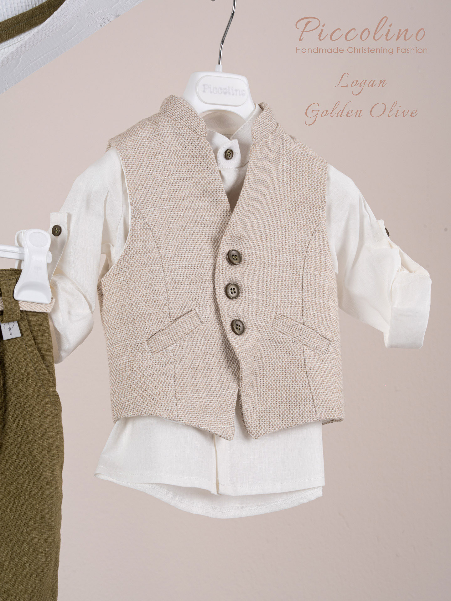 Κοστούμι Piccolino Logan σε χρώμα Golden Olive - Image 2