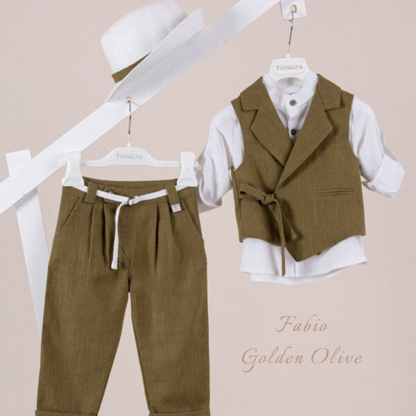 Κοστούμι  Piccolino Fabio σε χρώμα Golden Olive