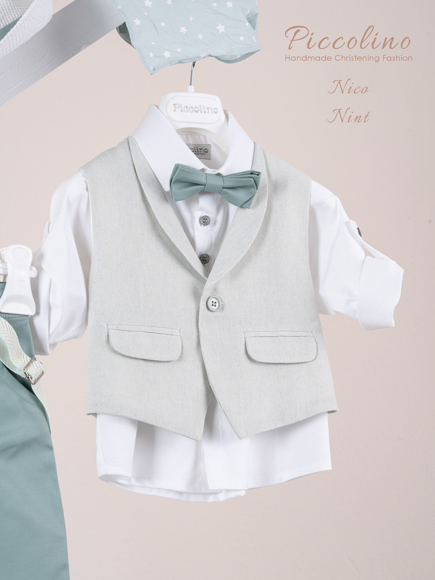 Κοστούμι Piccolino Nico σε χρώμα Mint - Image 2