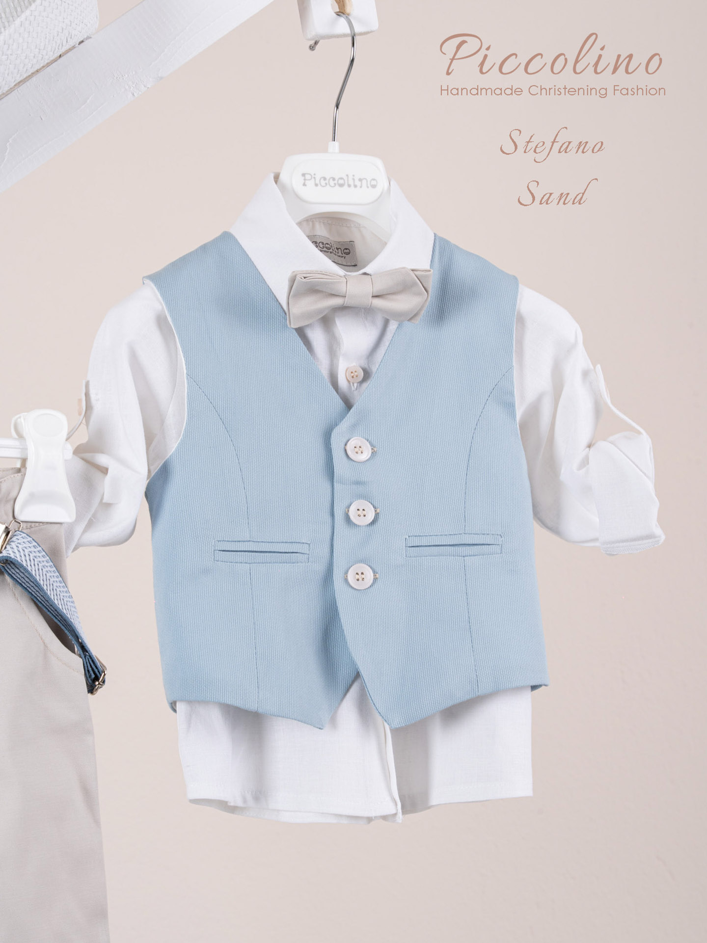 Κοστούμι Piccolino Stefano σε χρώμα Sand - Image 2
