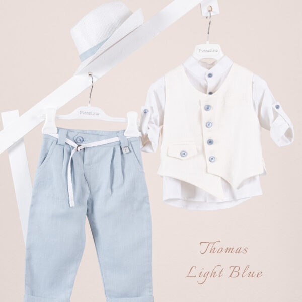 Βαπτιστικό κοστούμι Piccolino Thomas σε χρώμα Light Blue