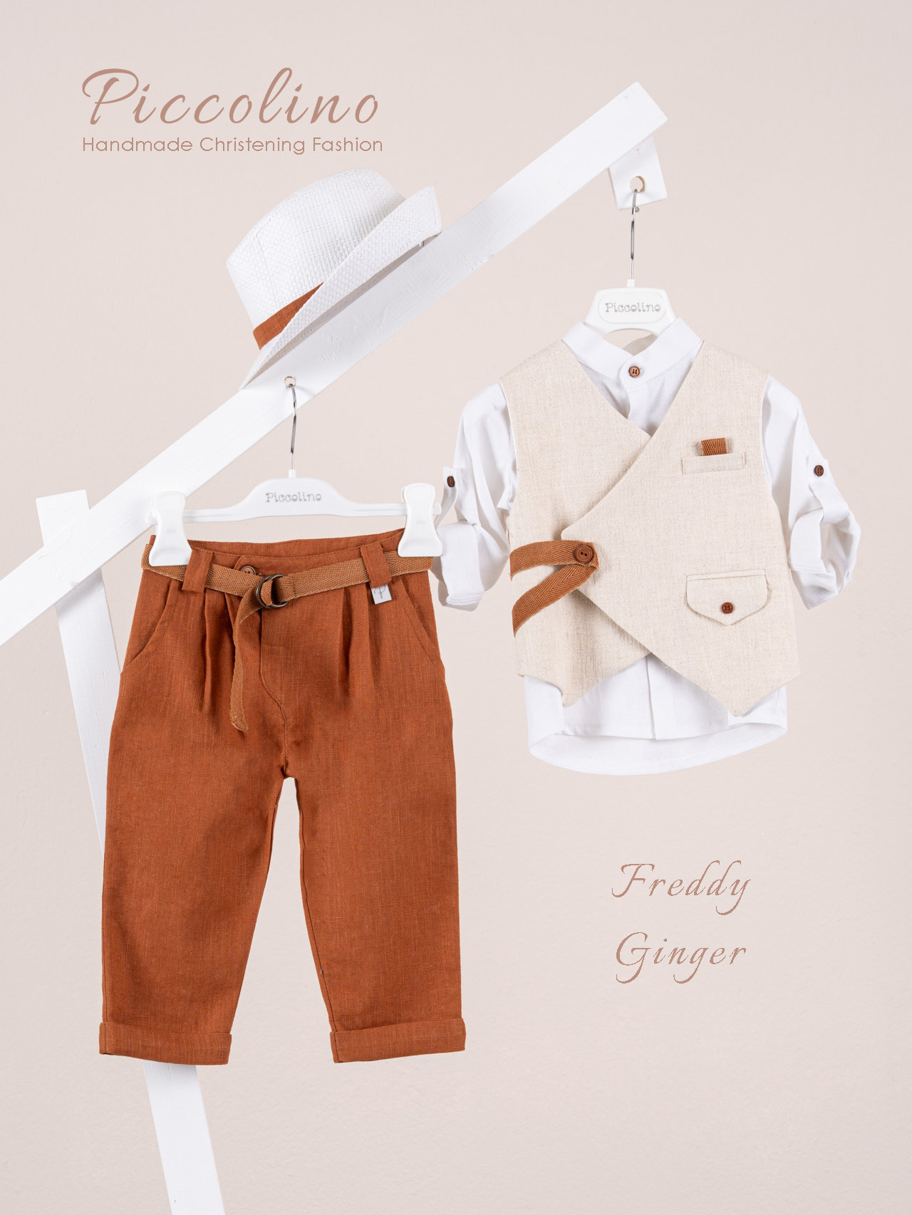 Βαπτιστικό κοστούμι Piccolino Freddy σε χρώμα Ginger