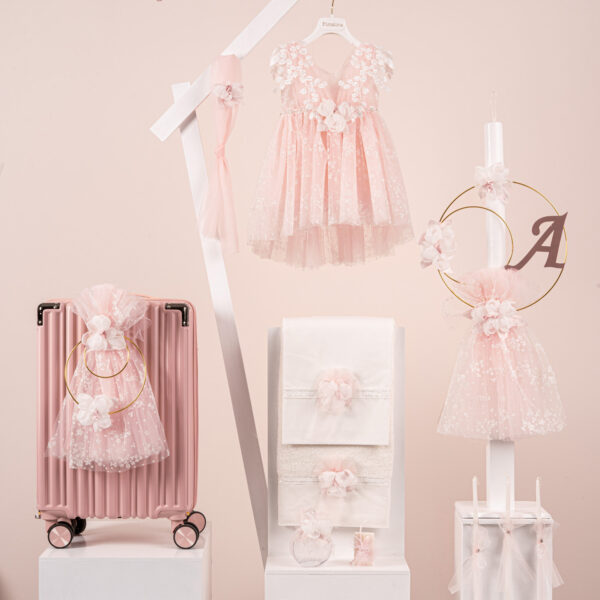 Πακέτο βάπτισης για κορίτσι Piccolino Filomena pink