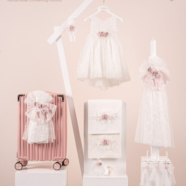 Πακέτο βάπτισης για κορίτσι Piccolino Fiorella ivory