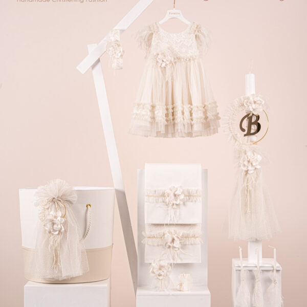Πακέτο βάπτισης για κορίτσι Piccolino Giulia ivory