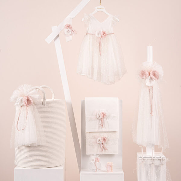 Πακέτο βάπτισης για κορίτσι Piccolino Ines ivory