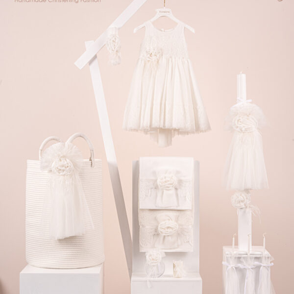 Πακέτο βάπτισης για κορίτσι Piccolino Marcella ivory
