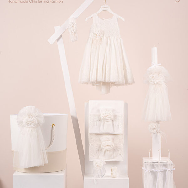 Πακέτο βάπτισης για κορίτσι Piccolino Marcella ivory