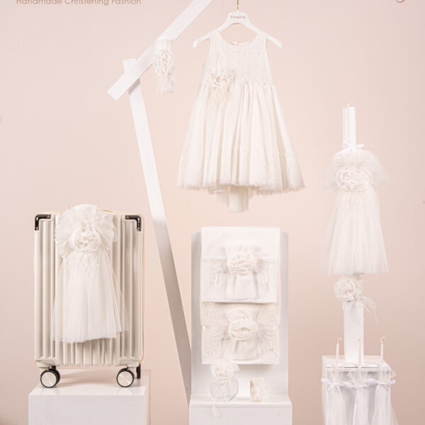 Πακέτο βάπτισης για κορίτσι Piccolino Marcella ivory