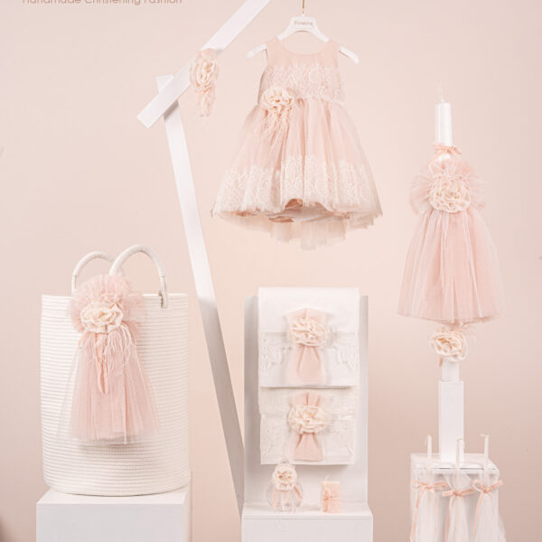 Πακέτο βάπτισης για κορίτσι Piccolino Marcella peach