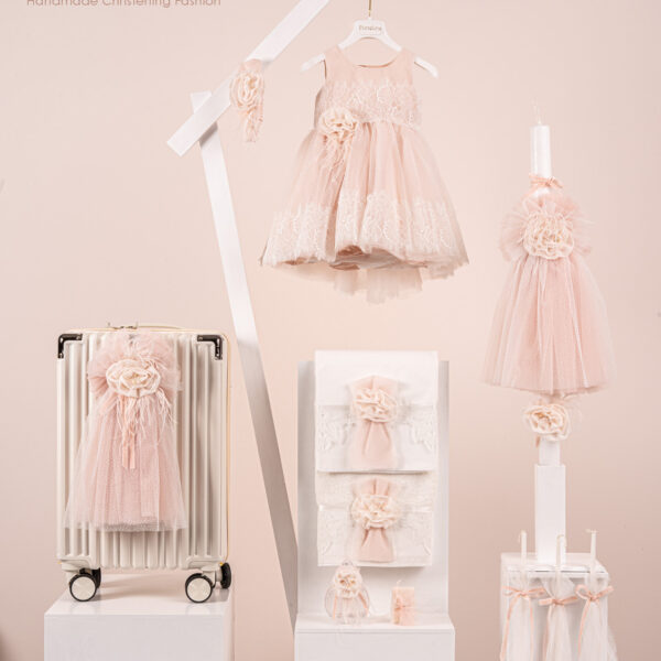 Πακέτο βάπτισης για κορίτσι Piccolino Marcella peach