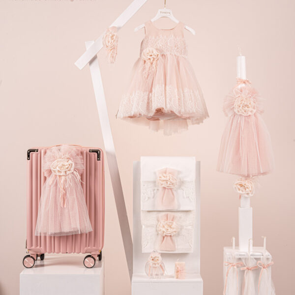 Πακέτο βάπτισης για κορίτσι Piccolino Marcella peach