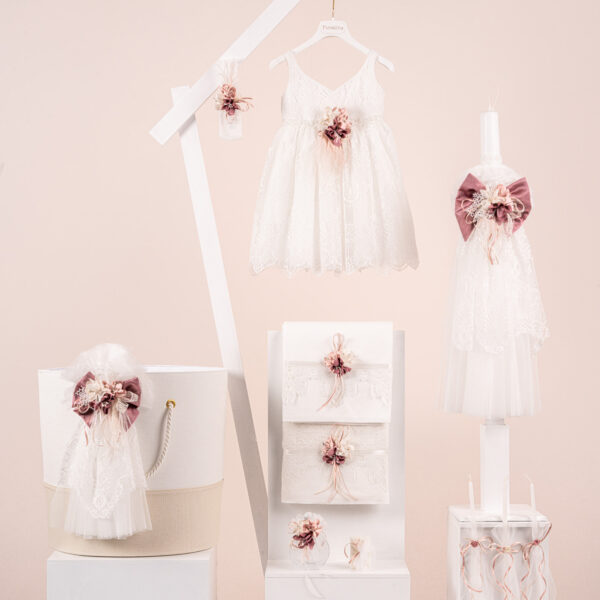 Πακέτο βάπτισης για κορίτσι Piccolino Valentina ivory